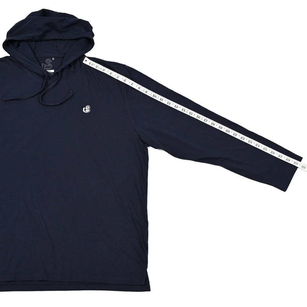SWANNIES Golf Men's  "Bogey Train" Lightweight Cotton Blend Hoodie Navy 2XL - Picture 4 of 7
